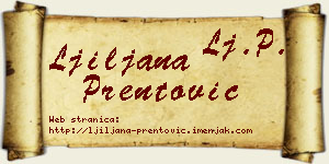 Ljiljana Prentović vizit kartica